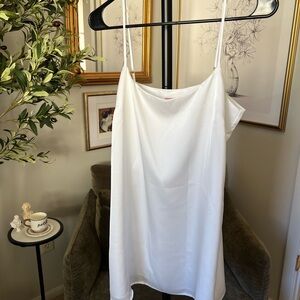 Show Me Your MuMu Happily Ever Top Slip in Ivory Luxe Satin